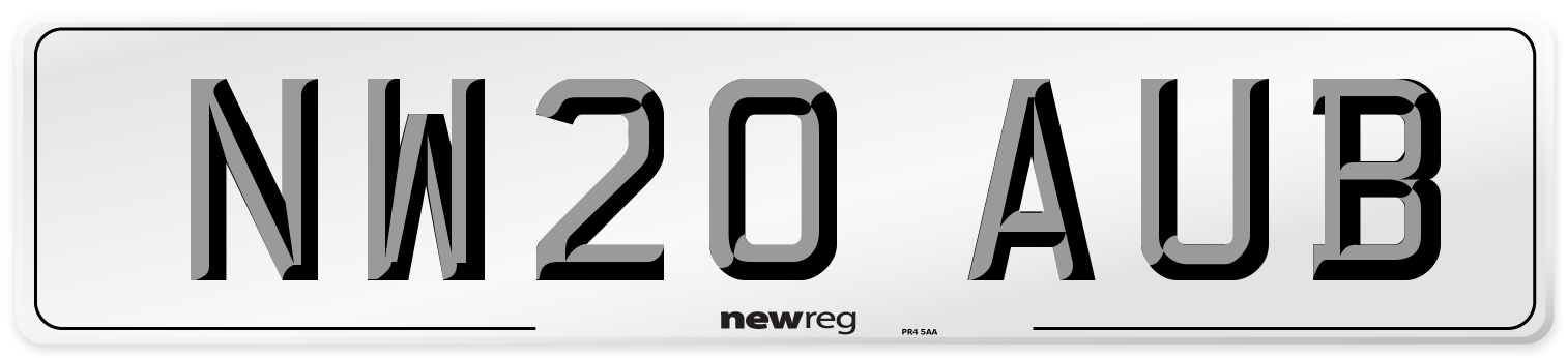 NW20 AUB Number Plate from New Reg